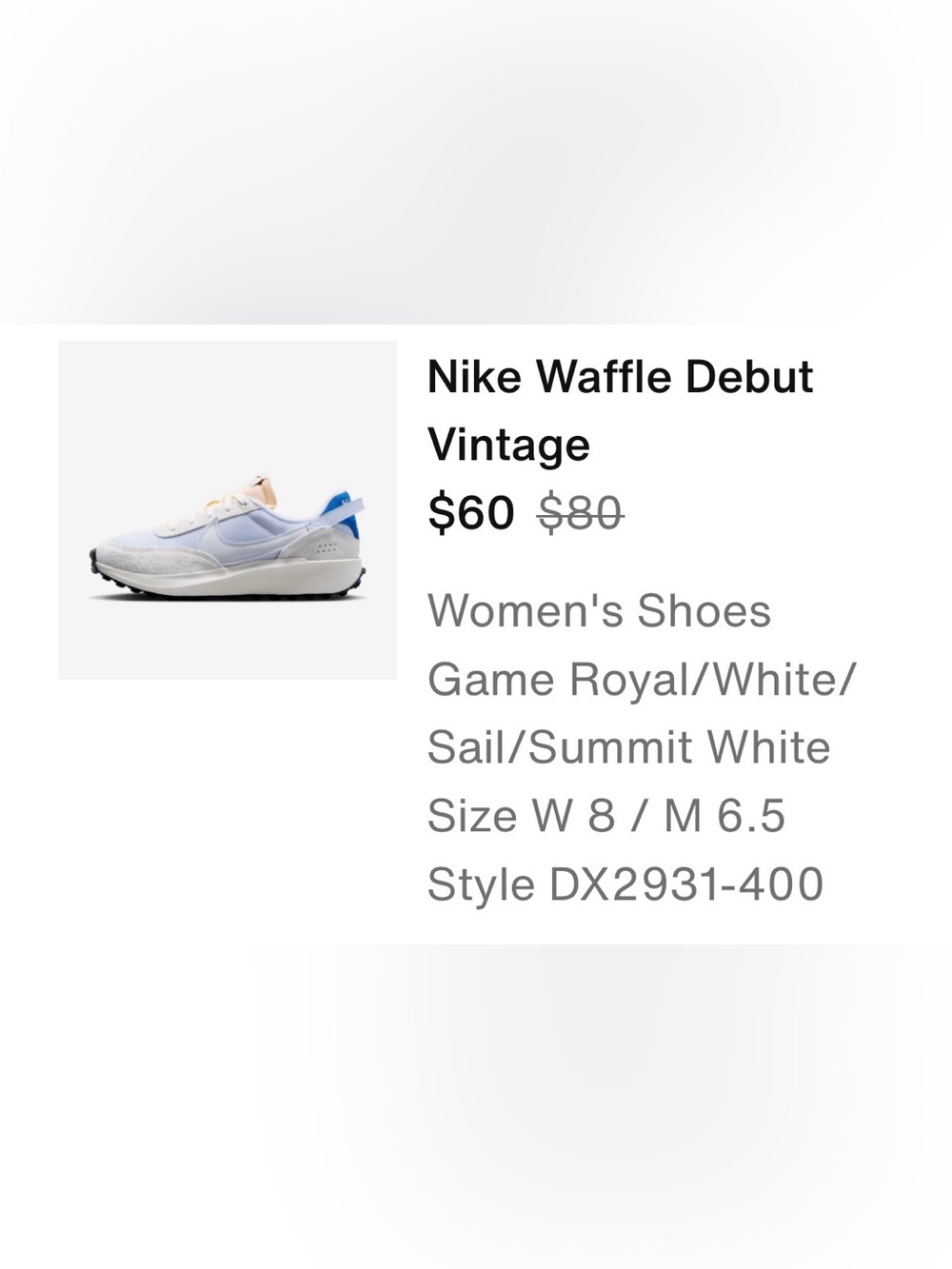 Nike Waffle Debut Vintage Sneakers Sz 8